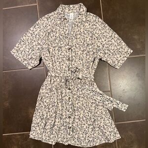 H&M Black and Cream Patterned Dress